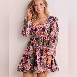 Sally Mini Avara Floral Puff Sleeve Dress